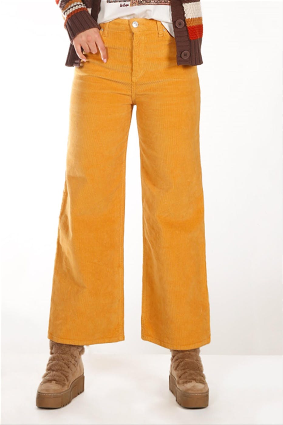 Lee Cooper - Oker Glamour wide broek