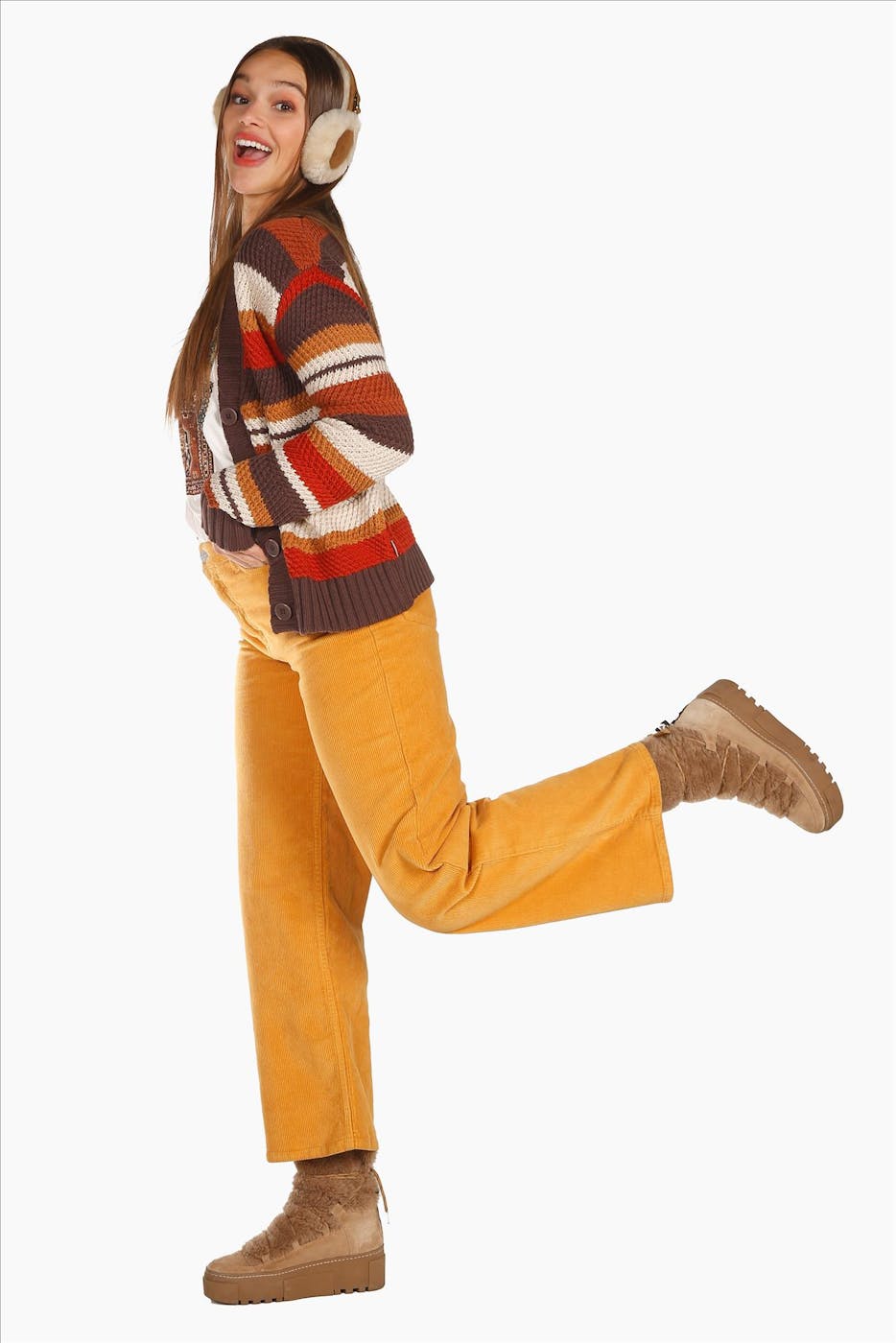 Lee Cooper - Oker Glamour wide broek