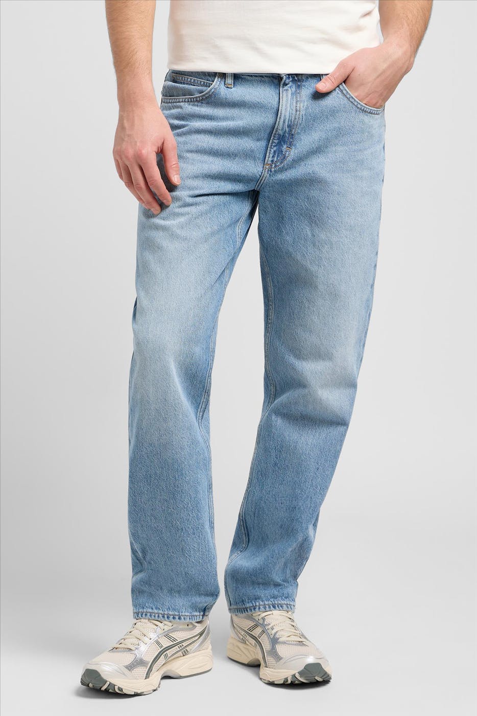 Lee - Donkergrijze Haden relaxed straight jeans