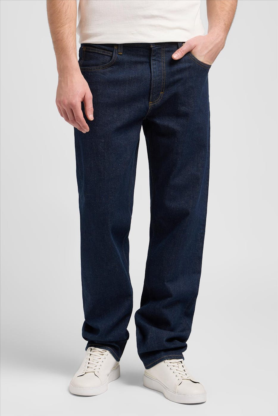 Lee - Donkerblauwe Haden Relaxed Straight jeans