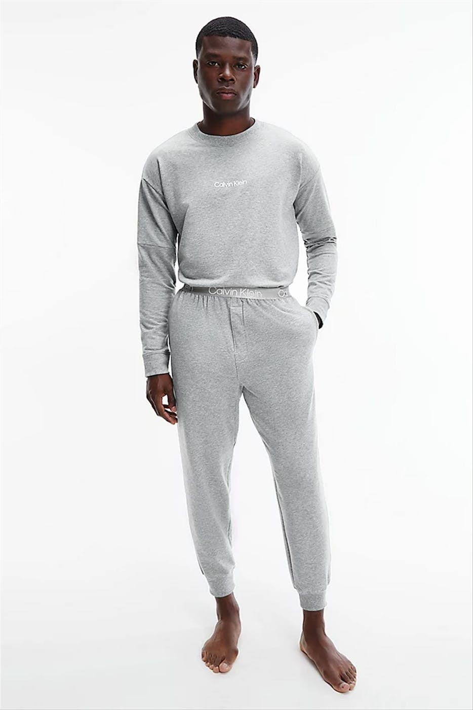 Calvin Klein Underwear - Lichtgrijze Sweatpants Met Boord