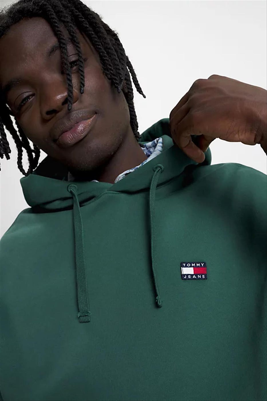 Tommy Jeans - Groene Small Badge hoodie