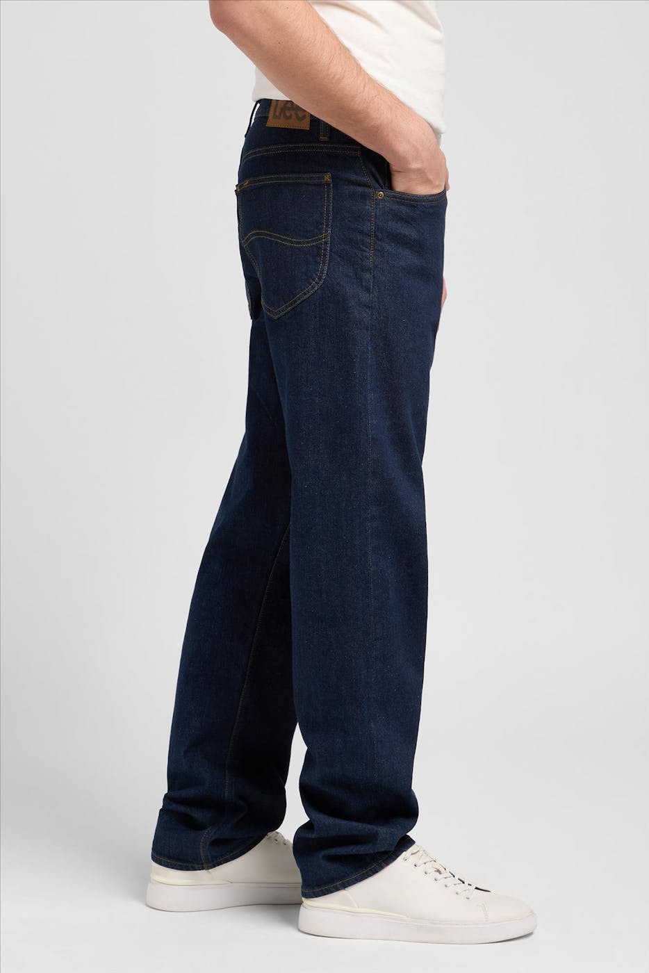Lee - Donkerblauwe Haden Relaxed Straight jeans