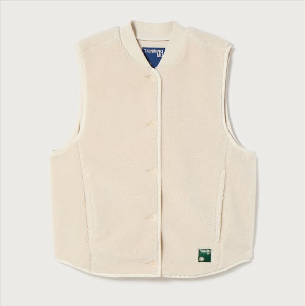 Thinking Mu - Ecru Ivory Jay vest