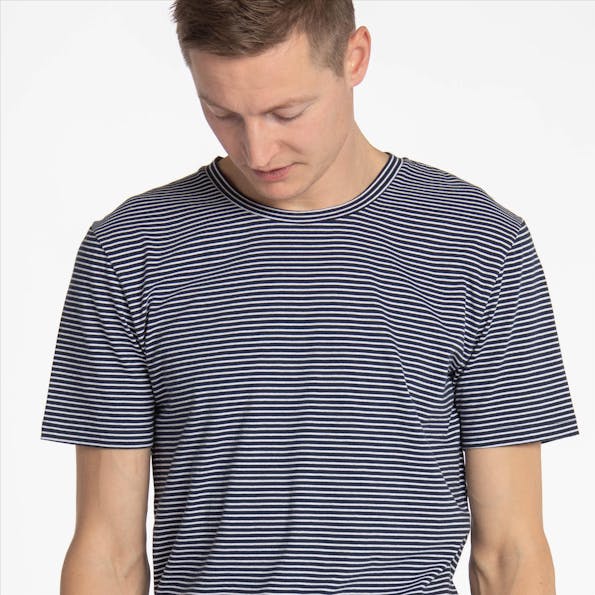 Minimum - Blauw-witte gestreepte Luka T-shirt