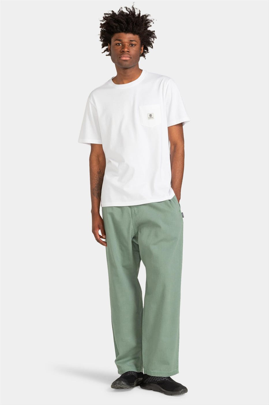 Element - Witte Basic Pocket Label T-shirt
