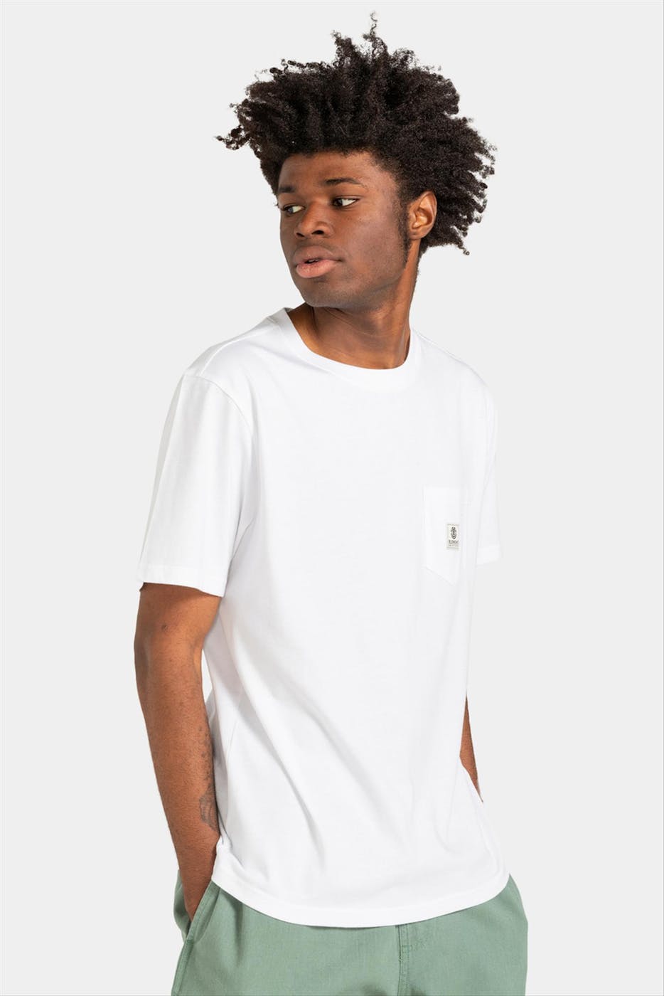 Element - Witte Basic Pocket Label T-shirt