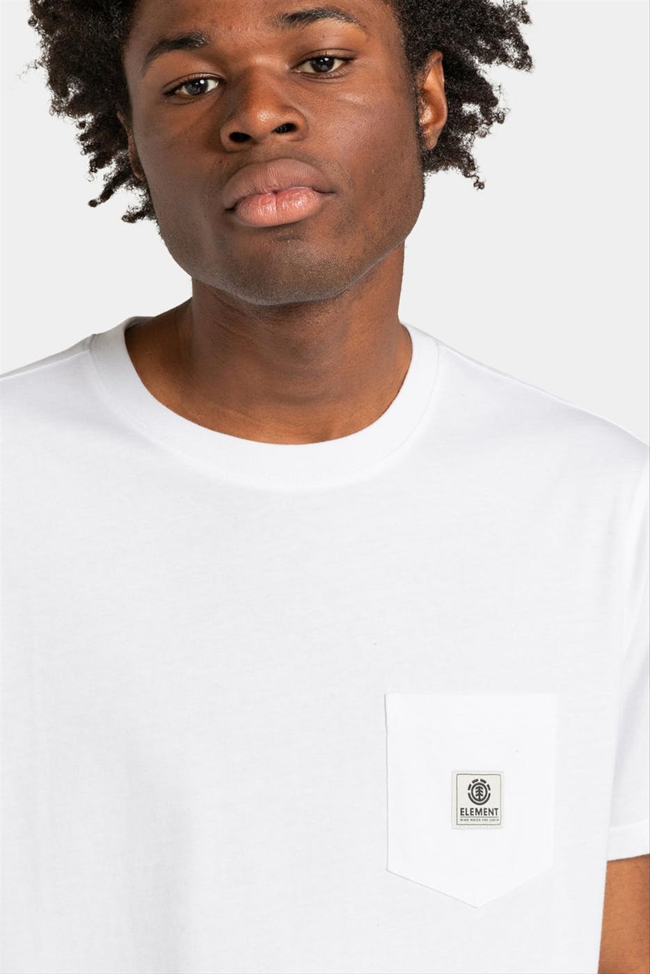 Element - Witte Basic Pocket Label T-shirt
