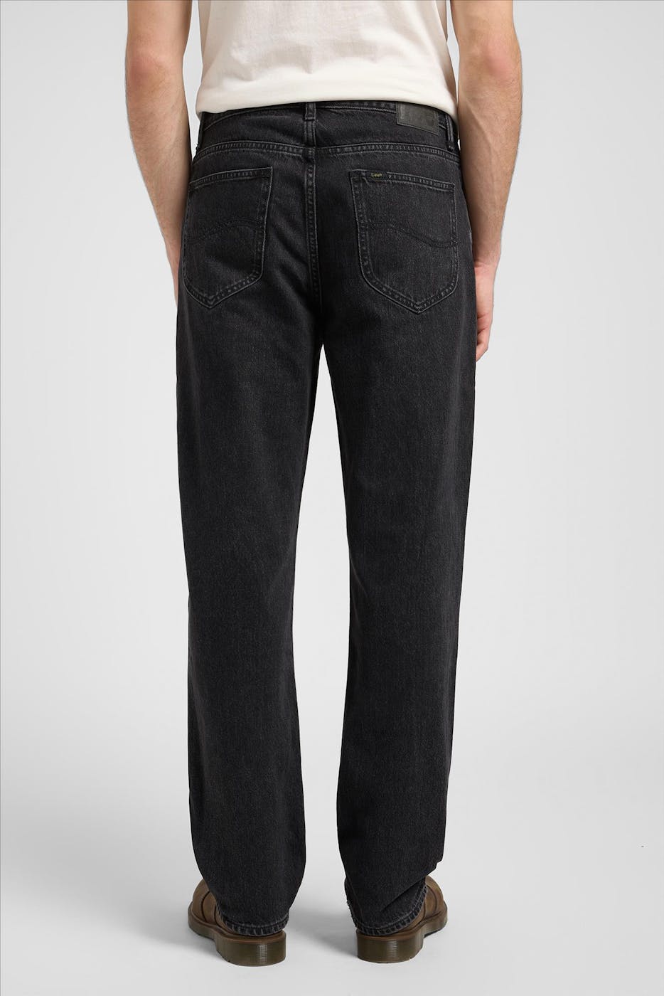 Lee - Donkergrijze Haden relaxed straight jeans
