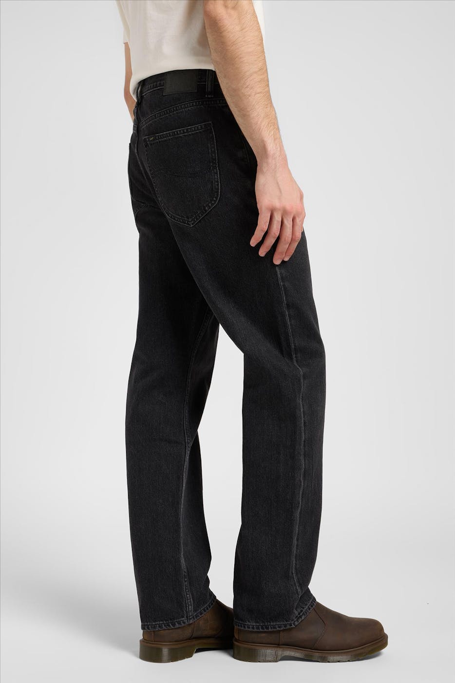 Lee - Donkergrijze Haden relaxed straight jeans