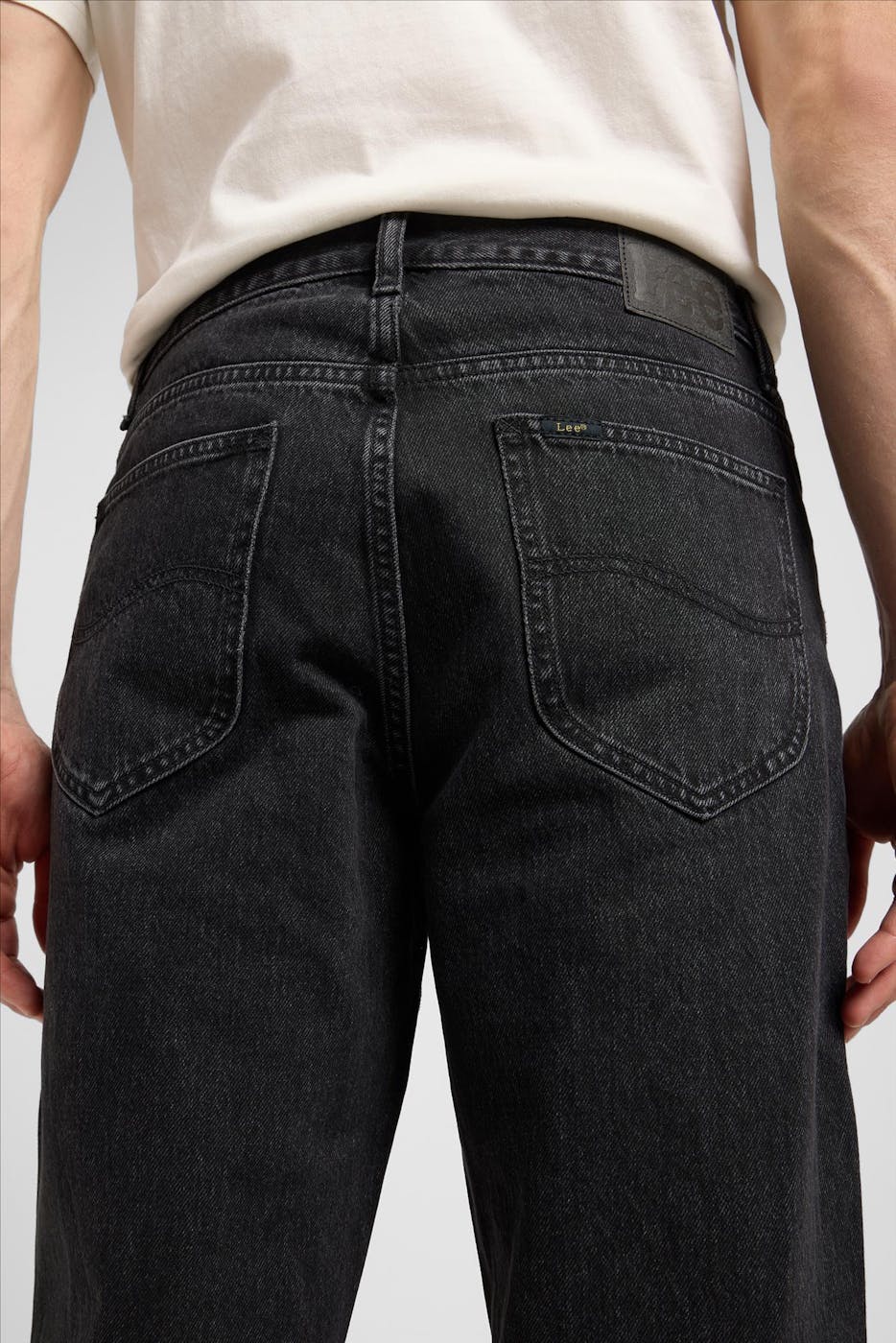 Lee - Donkergrijze Haden relaxed straight jeans