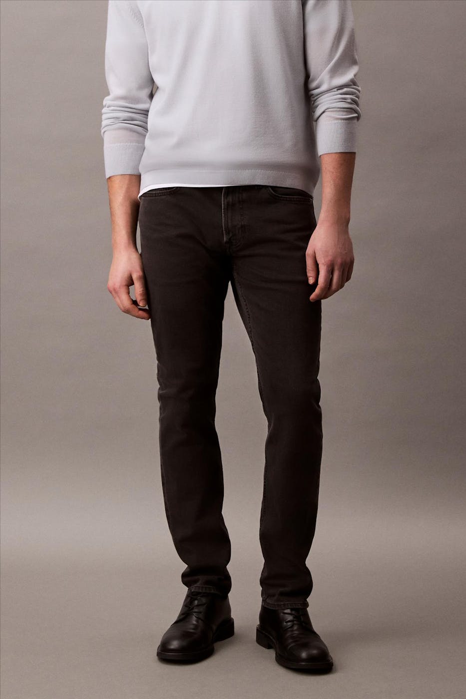 Calvin Klein Jeans - Zwarte Essential slim jeans