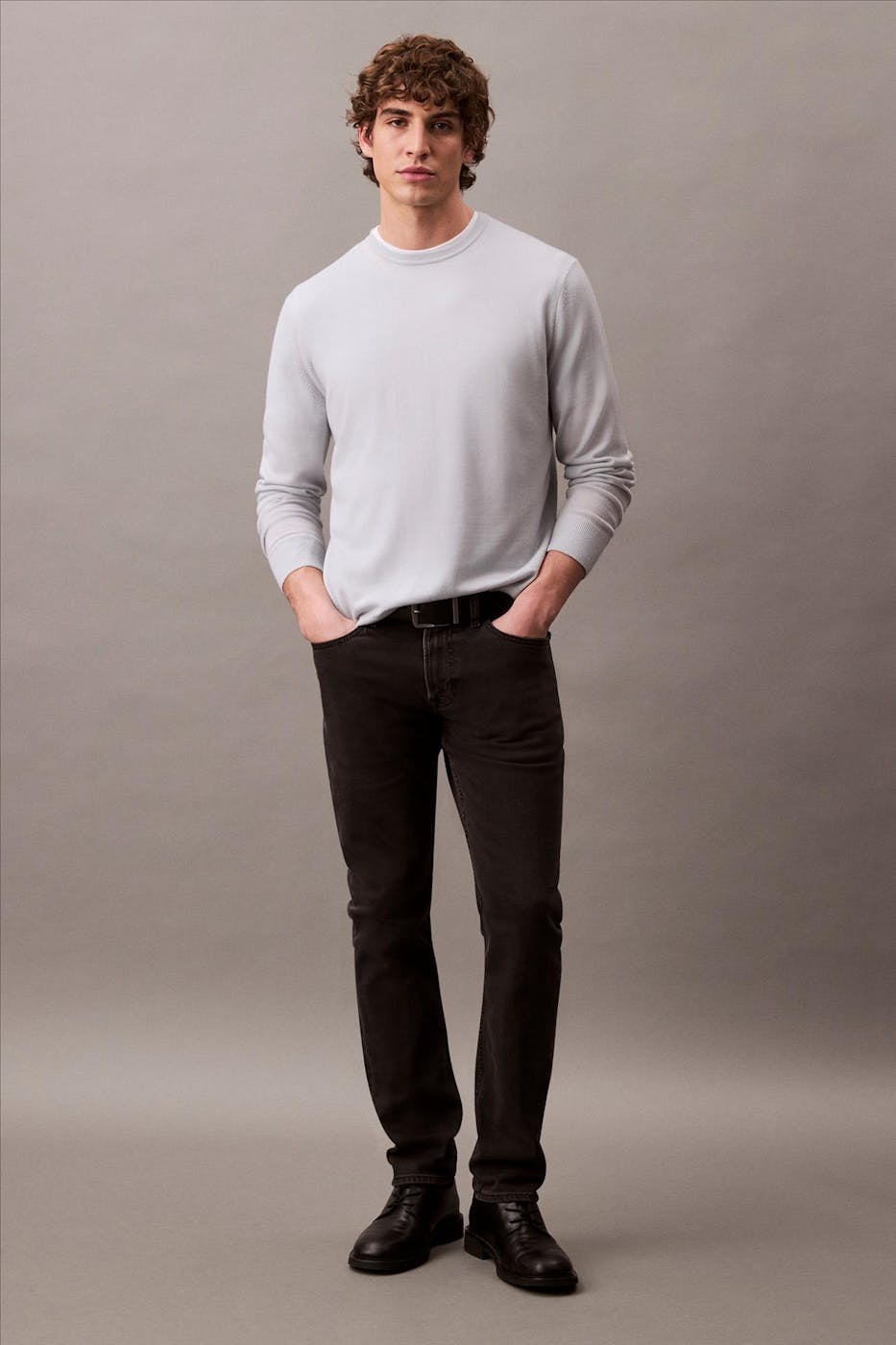 Calvin Klein Jeans - Zwarte Essential slim jeans