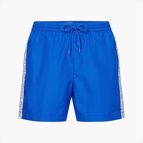 Calvin Klein Underwear - Felblauwe-witte Drawstring Swim Short