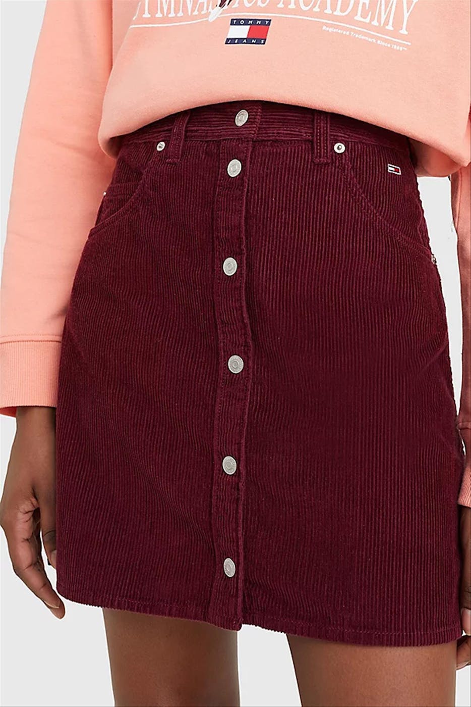 Tommy Jeans - Bordeaux Corduroy Mini rok