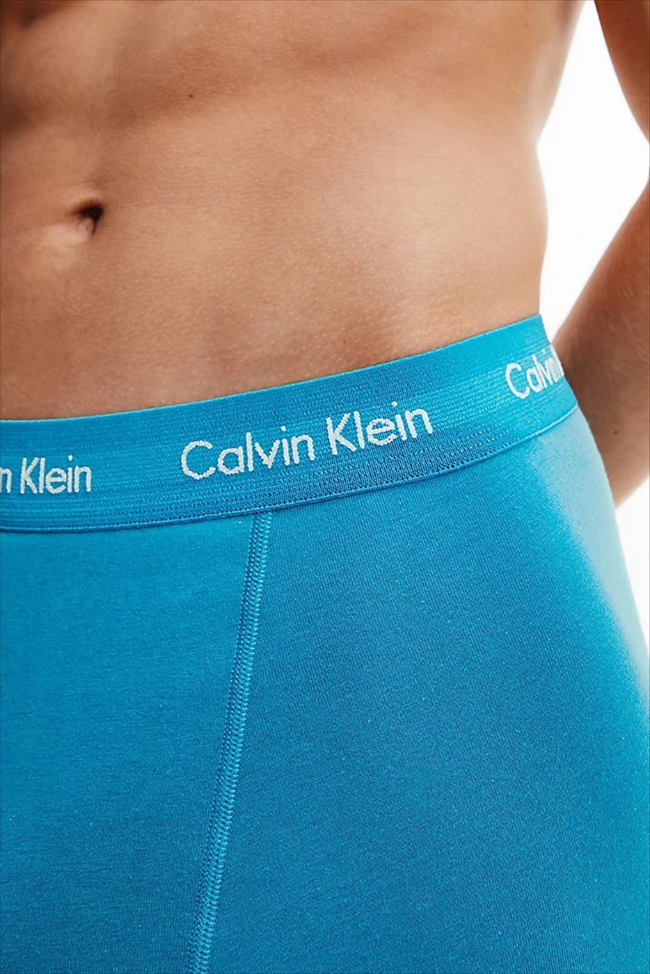 Calvin Klein Underwear - Blauw-groen-grijze Trunk 3-pack boxershorts