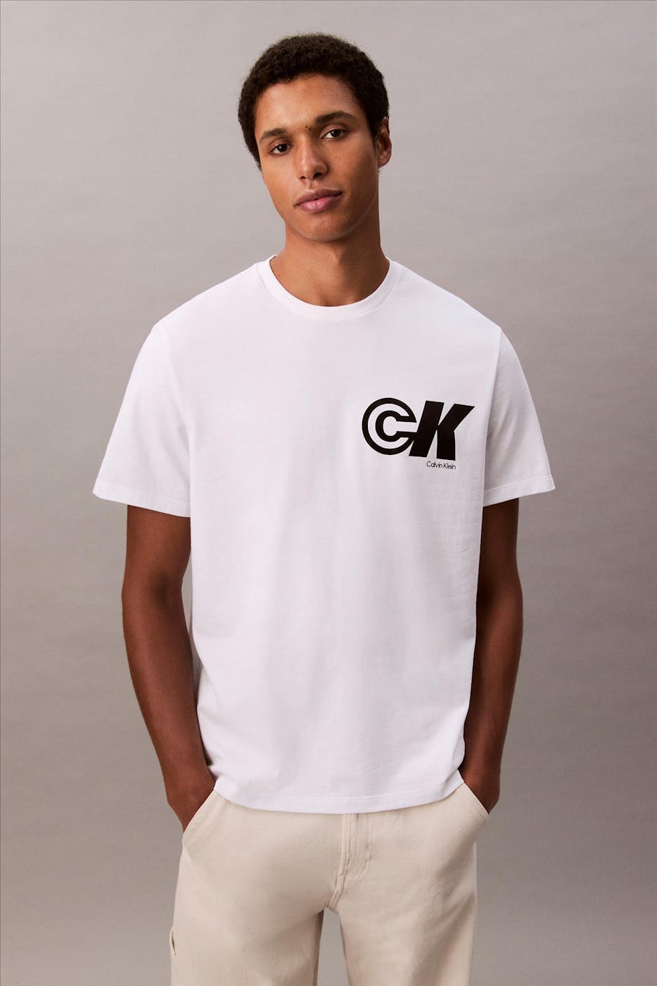 Calvin Klein Jeans - Witte Sport Graphic Logo T-shirt