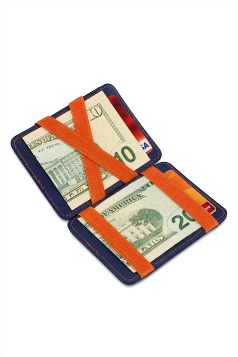 Hunterson - Donkerblauw-oranje Magic Wallet