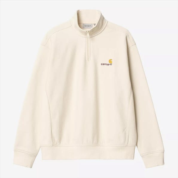 Carhartt WIP - Ecru Half Zip American Script sweater