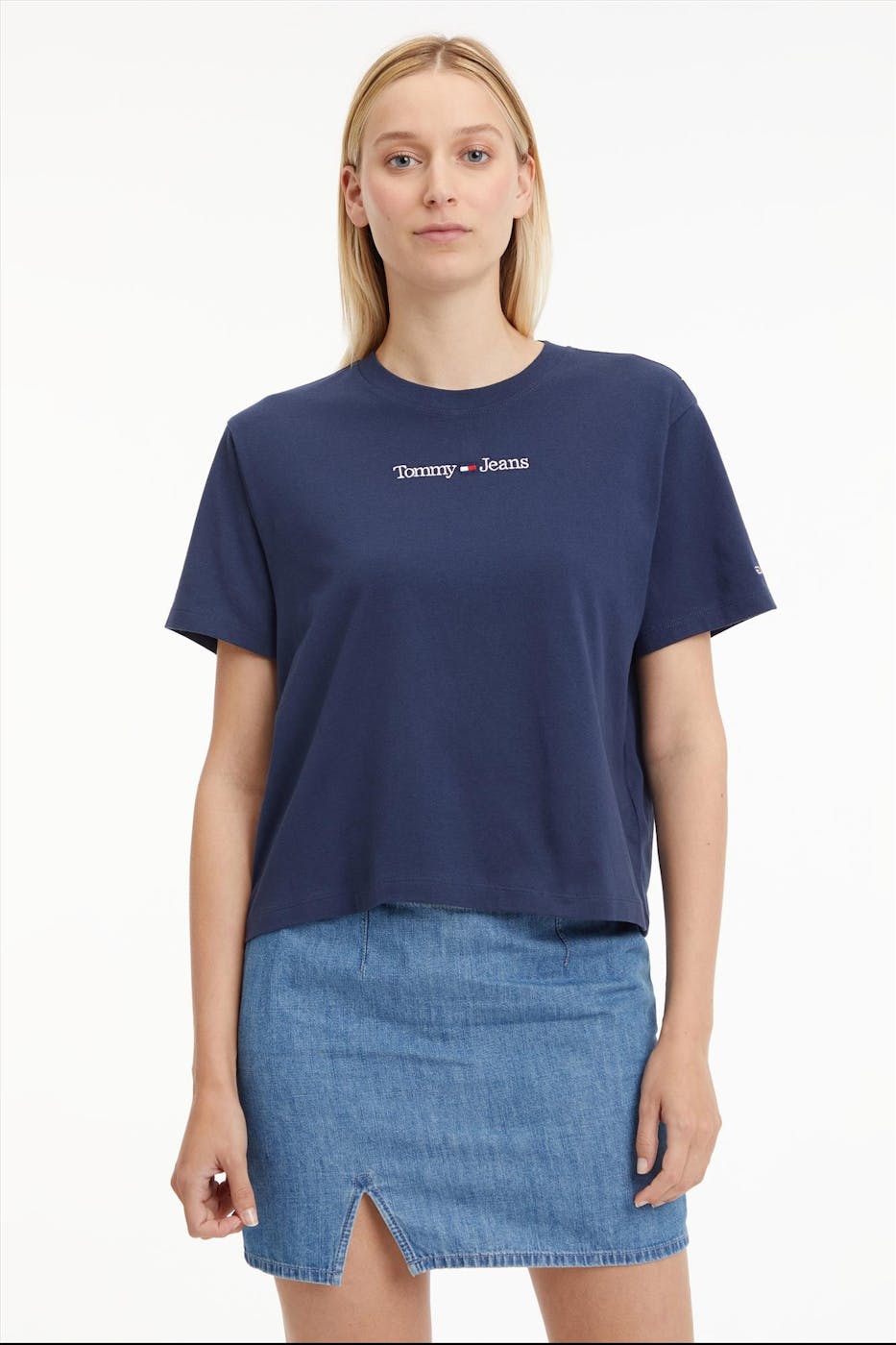 Tommy Jeans - Donkerblauwe Classic Serif T-shirt