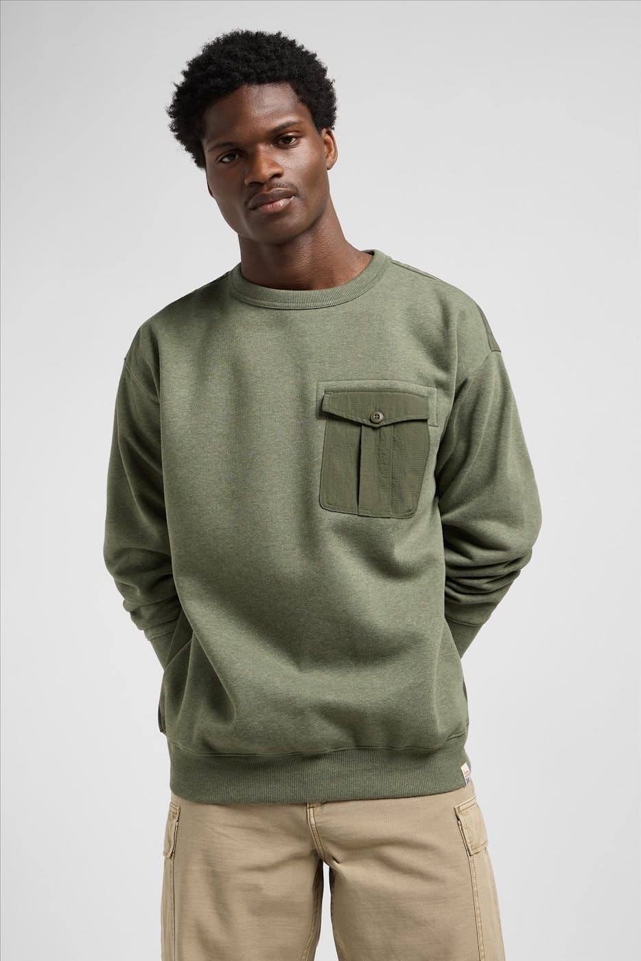 Lee - Olijfgroene Utility sweater