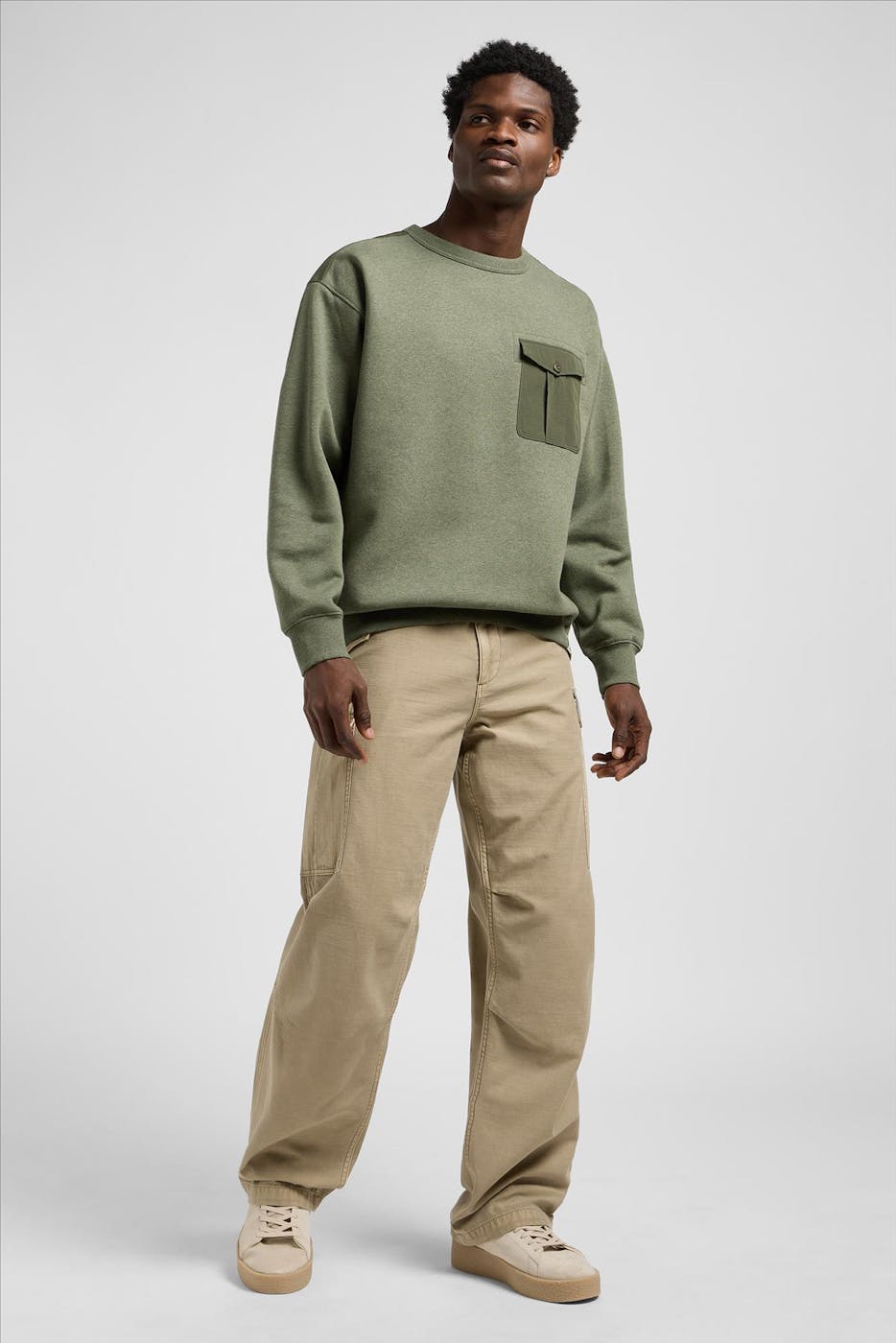Lee - Olijfgroene Utility sweater