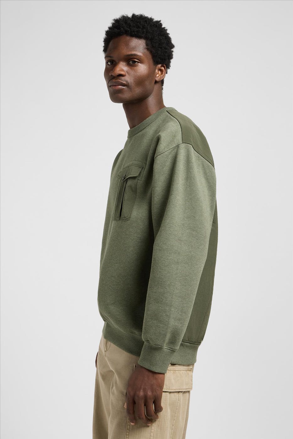 Lee - Olijfgroene Utility sweater