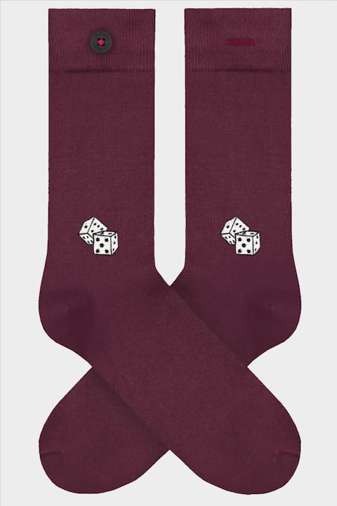 A'dam - Bordeaux Brice sokken, maat: 36-40