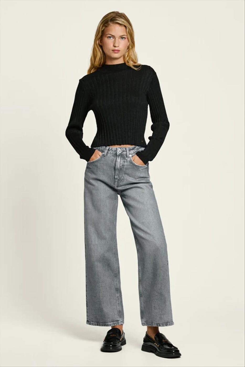 Pepe Jeans London - Grijze Lexa straight jeans