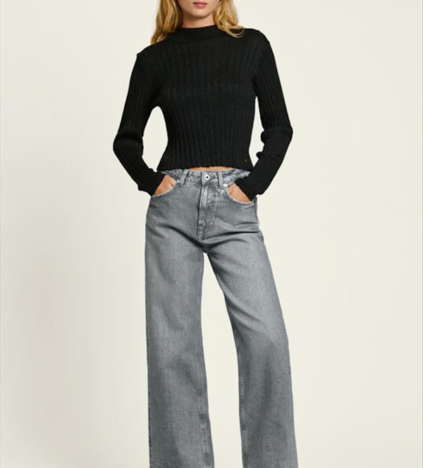 Pepe Jeans London - Grijze Lexa straight jeans