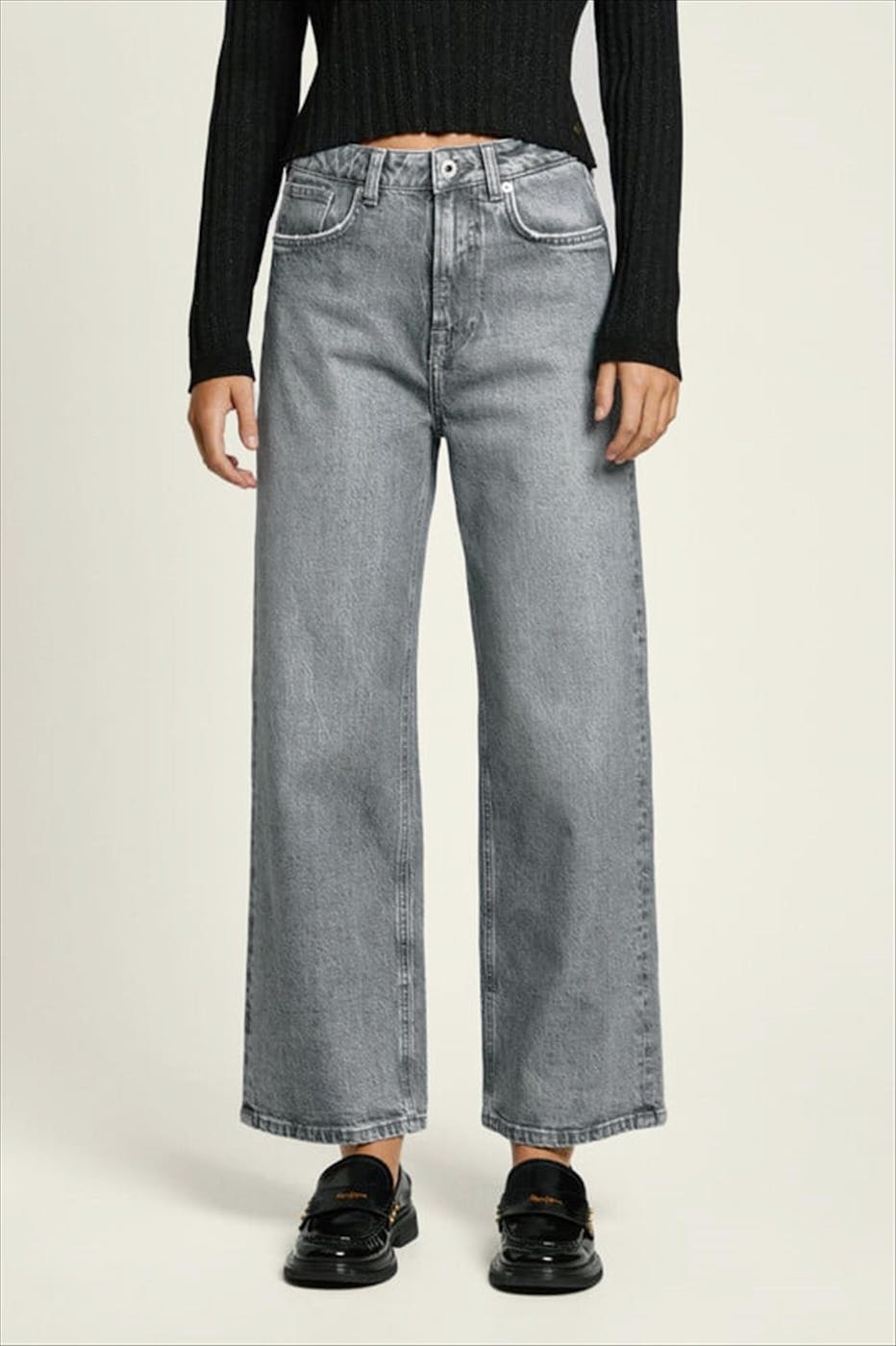 Pepe Jeans London - Grijze Lexa straight jeans