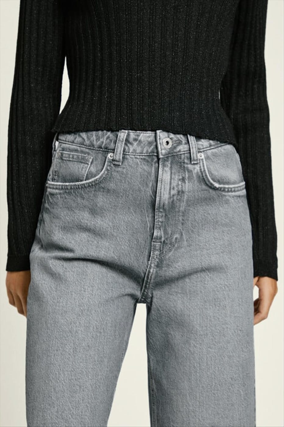 Pepe Jeans London - Grijze Lexa straight jeans