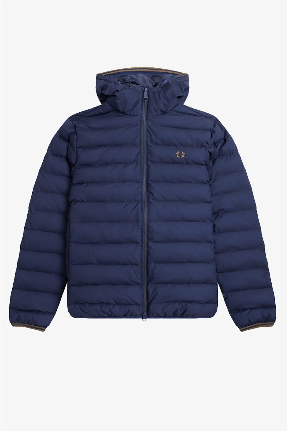 Fred Perry - Blauwe Hooded Insulated jas