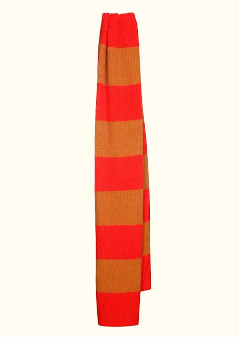 Gloria!Gloria! - Bruin-Rode Spacy Striped sjaal