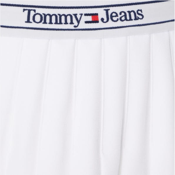Tommy Jeans - Witte Geplooide minirok