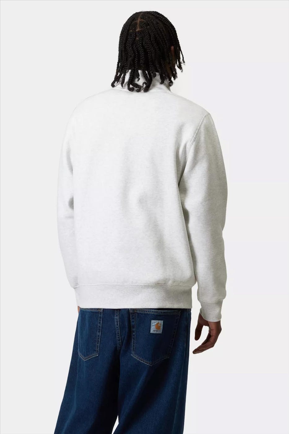 Carhartt WIP - Lichtgrijze Chase Neck Zip sweater