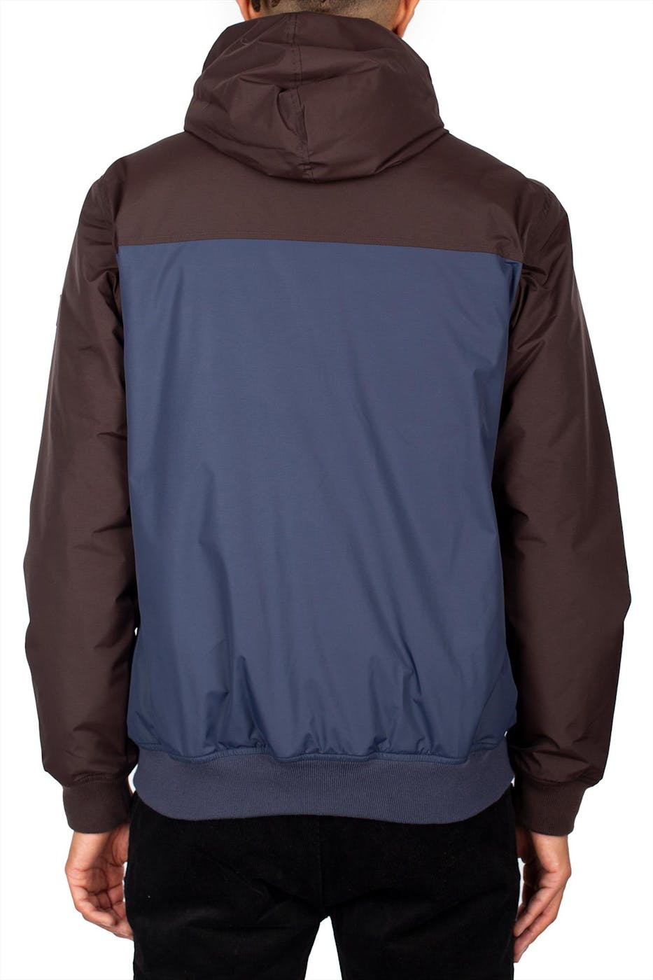 Iriedaily - Donkerbruine-Donkerblauwe Insulaner Soft jas