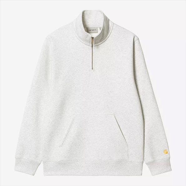 Carhartt WIP - Lichtgrijze Chase Neck Zip sweater