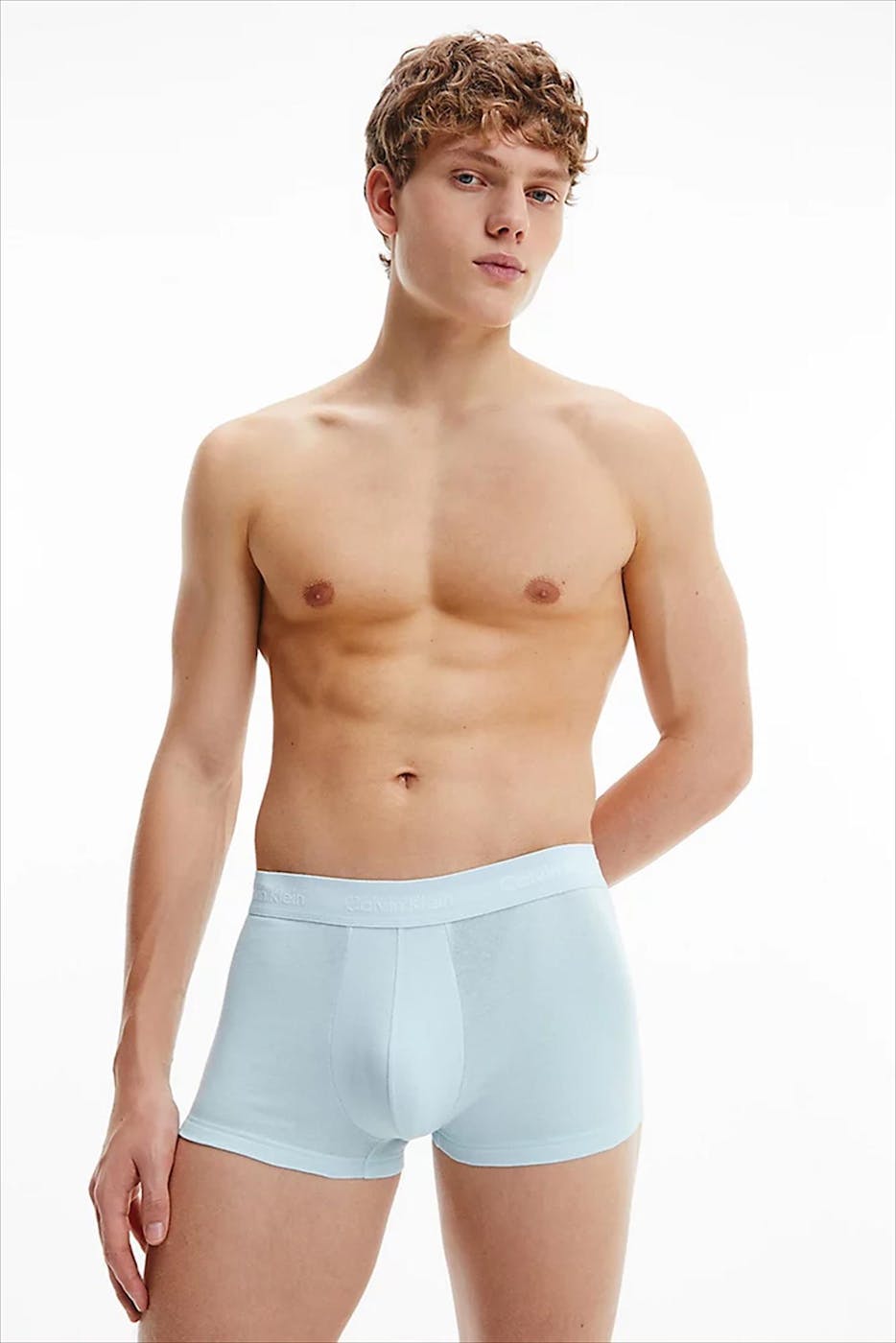 Calvin Klein Underwear - Wit-Zwart-blauwe Trunk 3-pack Boxershorts