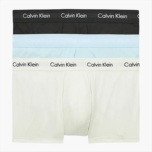 Calvin Klein Underwear - Wit-Zwart-blauwe Trunk 3-pack Boxershorts