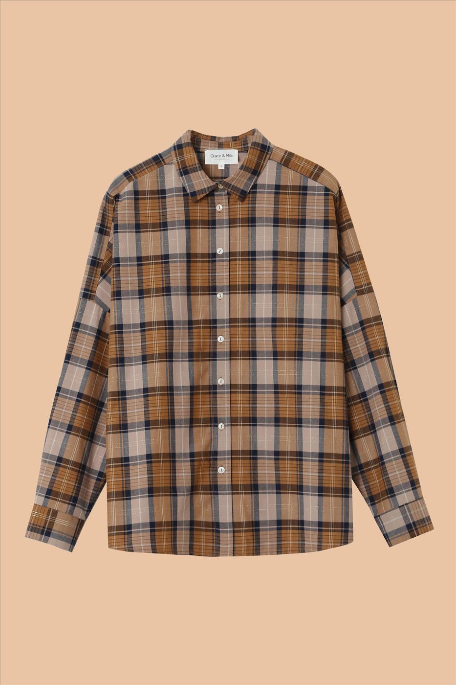 Grace & Mila - Bruine Lison blouse