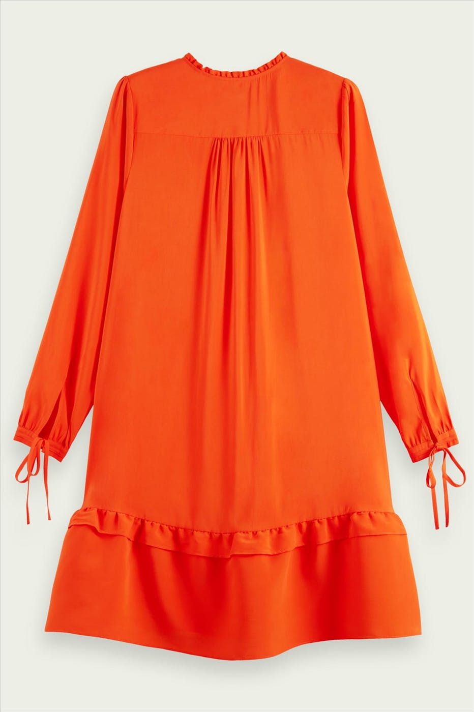 Scotch & Soda - Oranje volant jurk