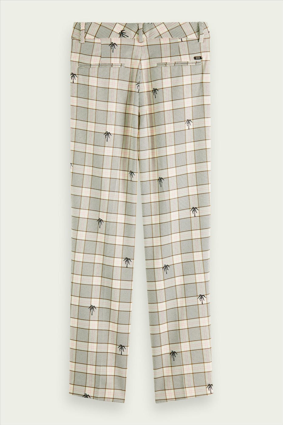 Scotch & Soda - Beige-roze Abott straight fit kostuumbroek
