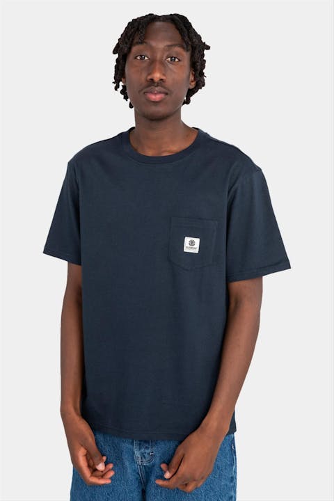 Element - Donkerblauwe Basic Pocket Label T-shirt