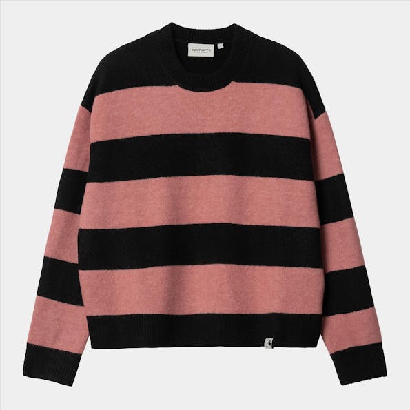 Carhartt WIP - Zwart-roze Jagger trui