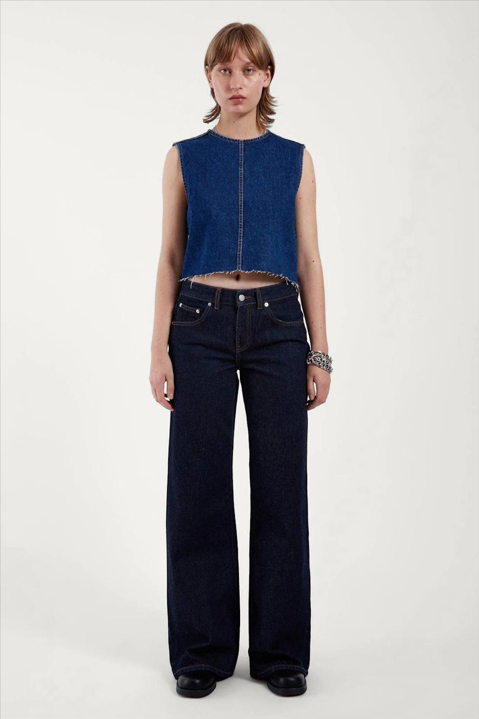 Dr. Denim - Donkerblauwe Stream Rinse jeans