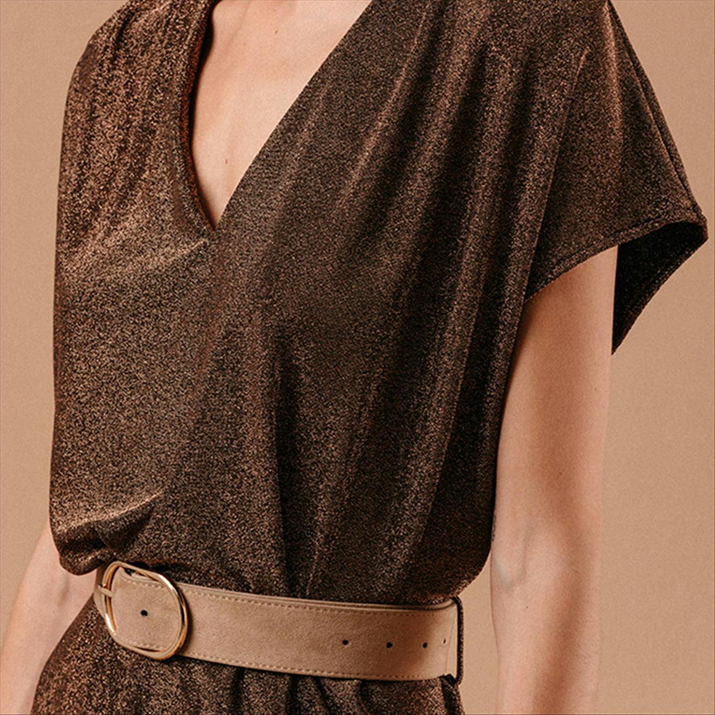 Grace & Mila - Donkerbruin Lydie kleed