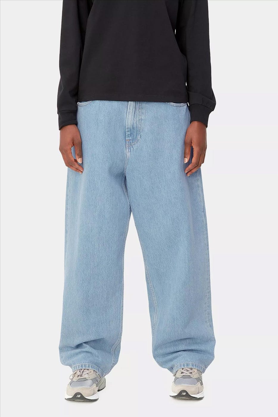 Carhartt WIP - Lichtblauwe Brandon loose straight jeans