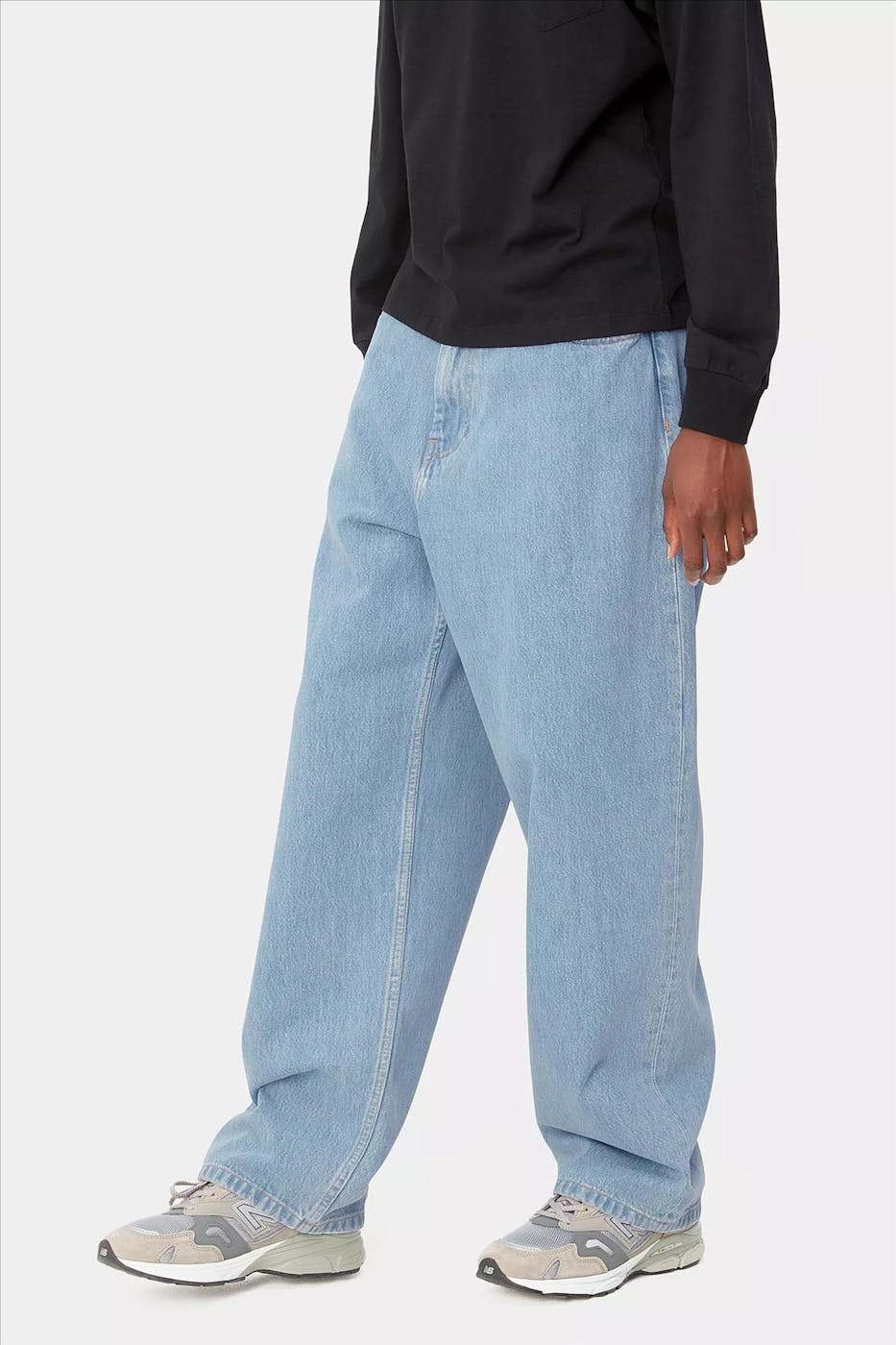 Carhartt WIP - Lichtblauwe Brandon loose straight jeans