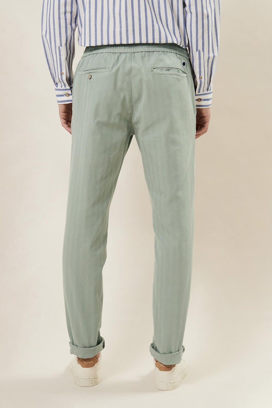 Faguo - Mintgroene Dreuille broek